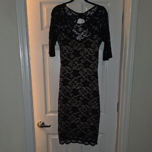 Elegant Black Lace Dress